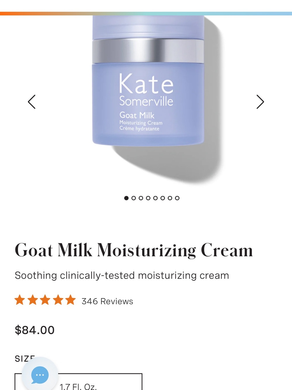 Kate Somerville Goat Milk Moisturizer - Lavender Blue Jar